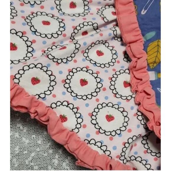 Matilda Jane Girls Size 4 Work of Heart Dress Pink Blue Ruffle Chevron Gorgeous, - Picture 3 of 7